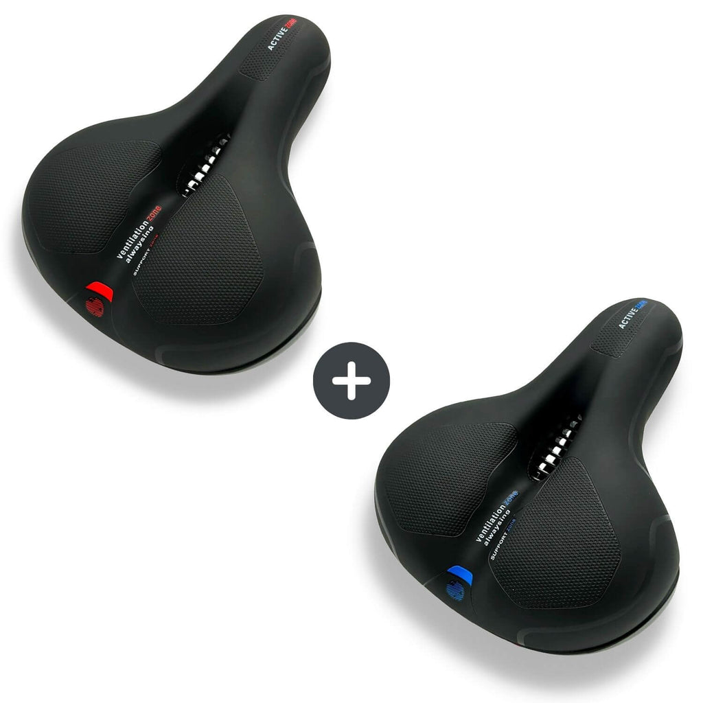 Sandsberg | Selle de vélo CloudComfort Pro | Mousse à mémoire soulageant la pression | Noir