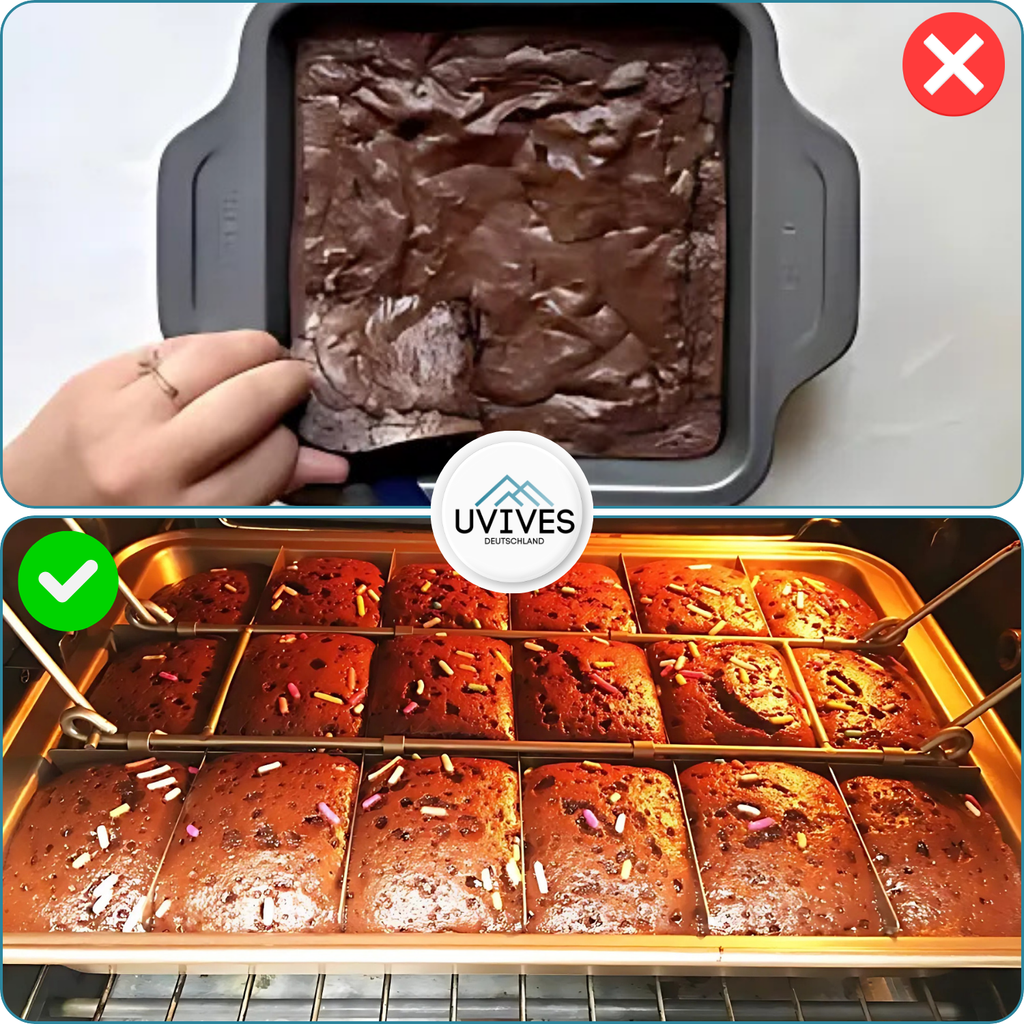 Moule à pâtisserie avec paroi amovible | 18 pièces | Antiadhésif et lavable au lave-vaisselle