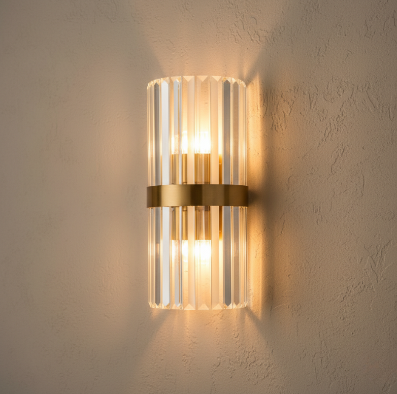 Applique Murale en Cristal Élégante - Lampes Murales LED Ajustables pour Espaces Modernes