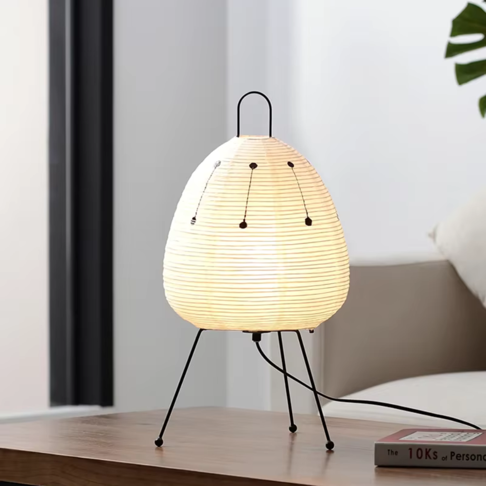 Lampe sur Pied Moderne Zylyn - Lampe Minimaliste en Papier de Riz Japonais pour Salon