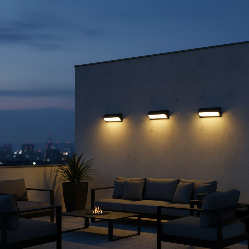 Lumière Murale Extérieure Moderne - Lanternes LED Étanches pour Jardin et Porche