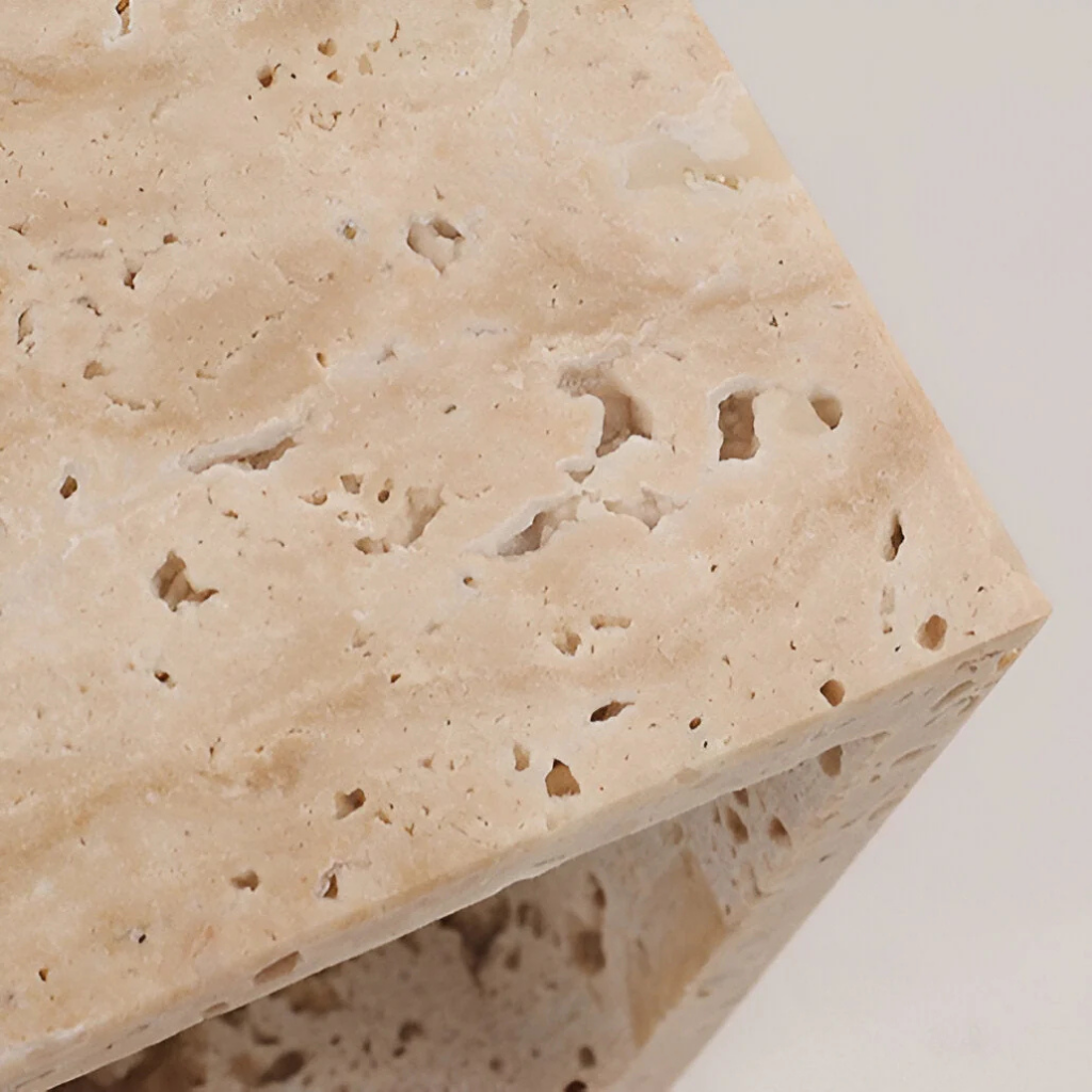 Applique Murale Minimaliste en Travertin Naturel - Éclairage Intérieur/Extérieur Haut et Bas