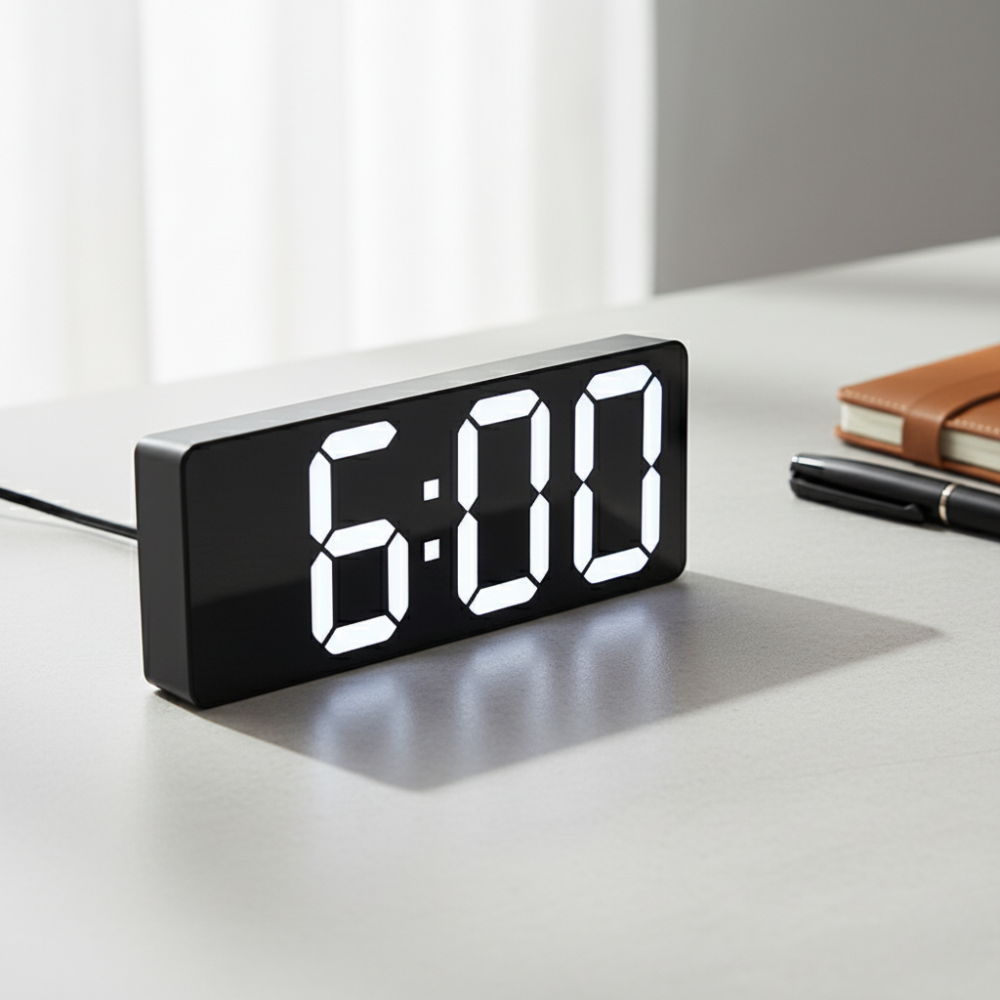 NovaClock - Réveil numérique avec affichage LED de l'heure et de la température pour la chambre