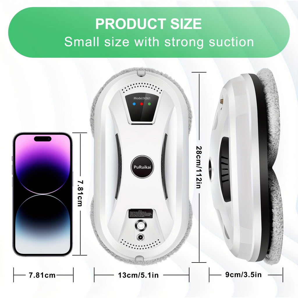 Nettoyeur de Vitres Automatique Complet – Éponge à Vitres Intelligente avec Télécommande pour un Nettoyage Efficace