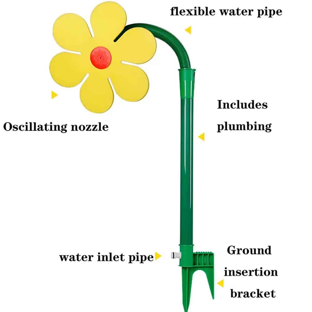 Décoration de pulvérisateur de jardin en forme de fleur