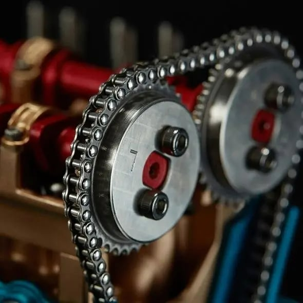 Modèle de moteur automobile | 8 cylindres | Objet de collection en résine massive | Objet d'apprentissage et de décoration