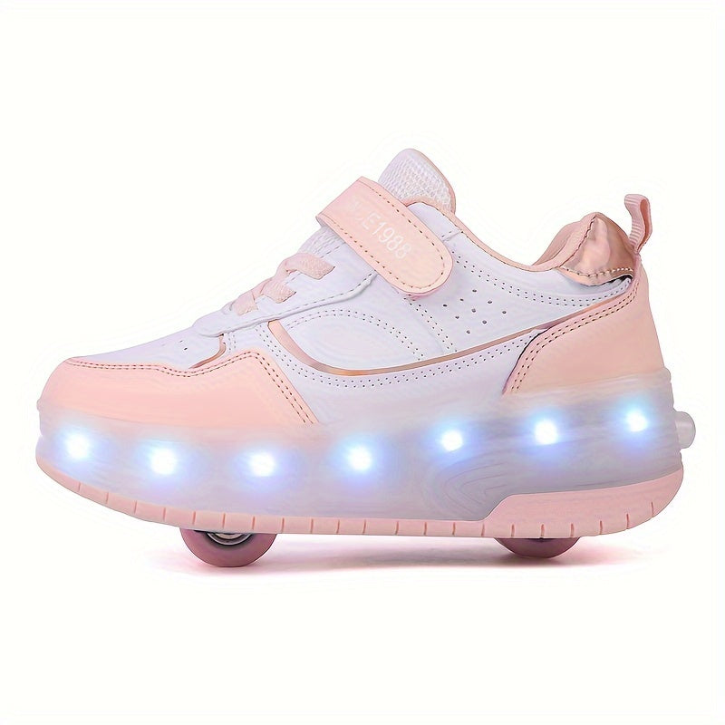 GlowRiders Roller Sneakers - Pour Enfants avec Spectacle de Lumières