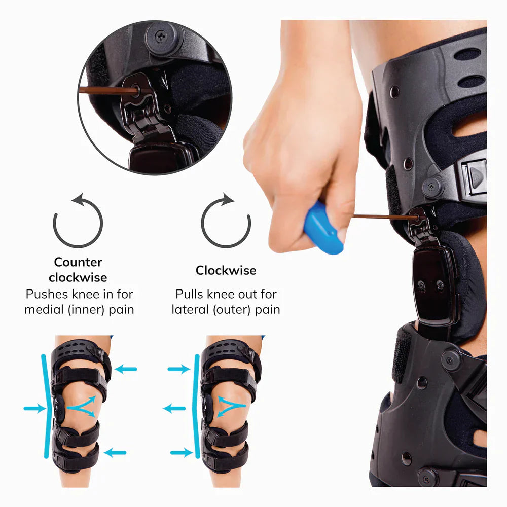 Skanto | Attelle de genou soulageant l'arthrose – Support médial et latéral pour soulager la douleur dans l'arthrose os sur os
