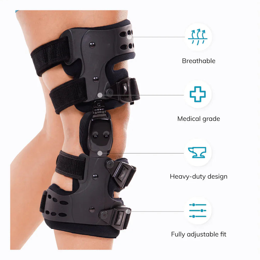 Skanto | Attelle de genou soulageant l'arthrose – Support médial et latéral pour soulager la douleur dans l'arthrose os sur os