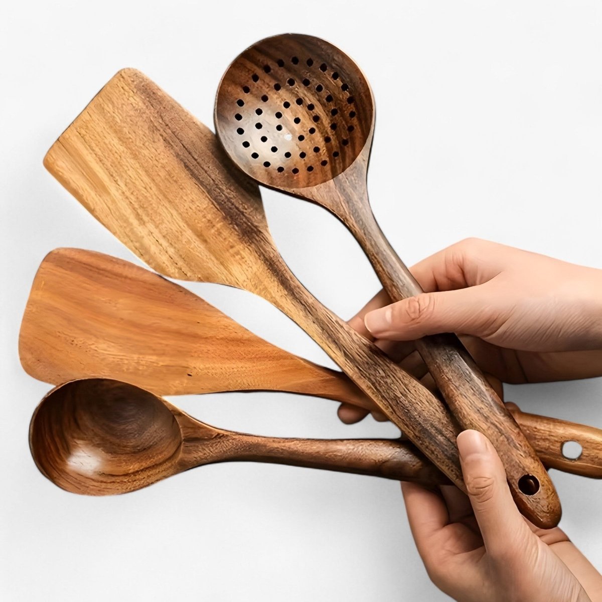 Skanto | Ensemble de cuisine en bois résistant à la chaleur - WoodChef