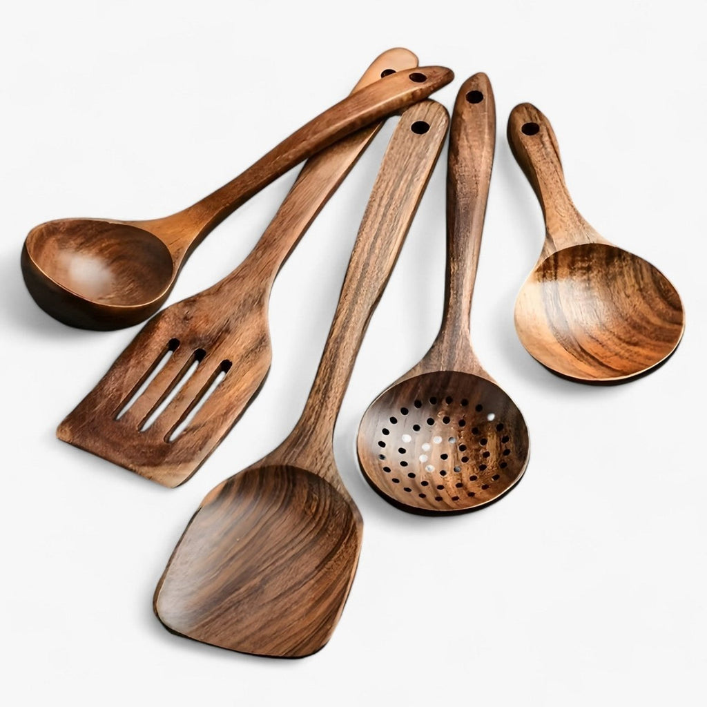Skanto | Ensemble de cuisine en bois résistant à la chaleur - WoodChef