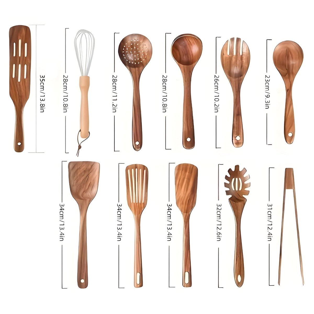 Skanto | Ensemble de cuisine en bois résistant à la chaleur - WoodChef
