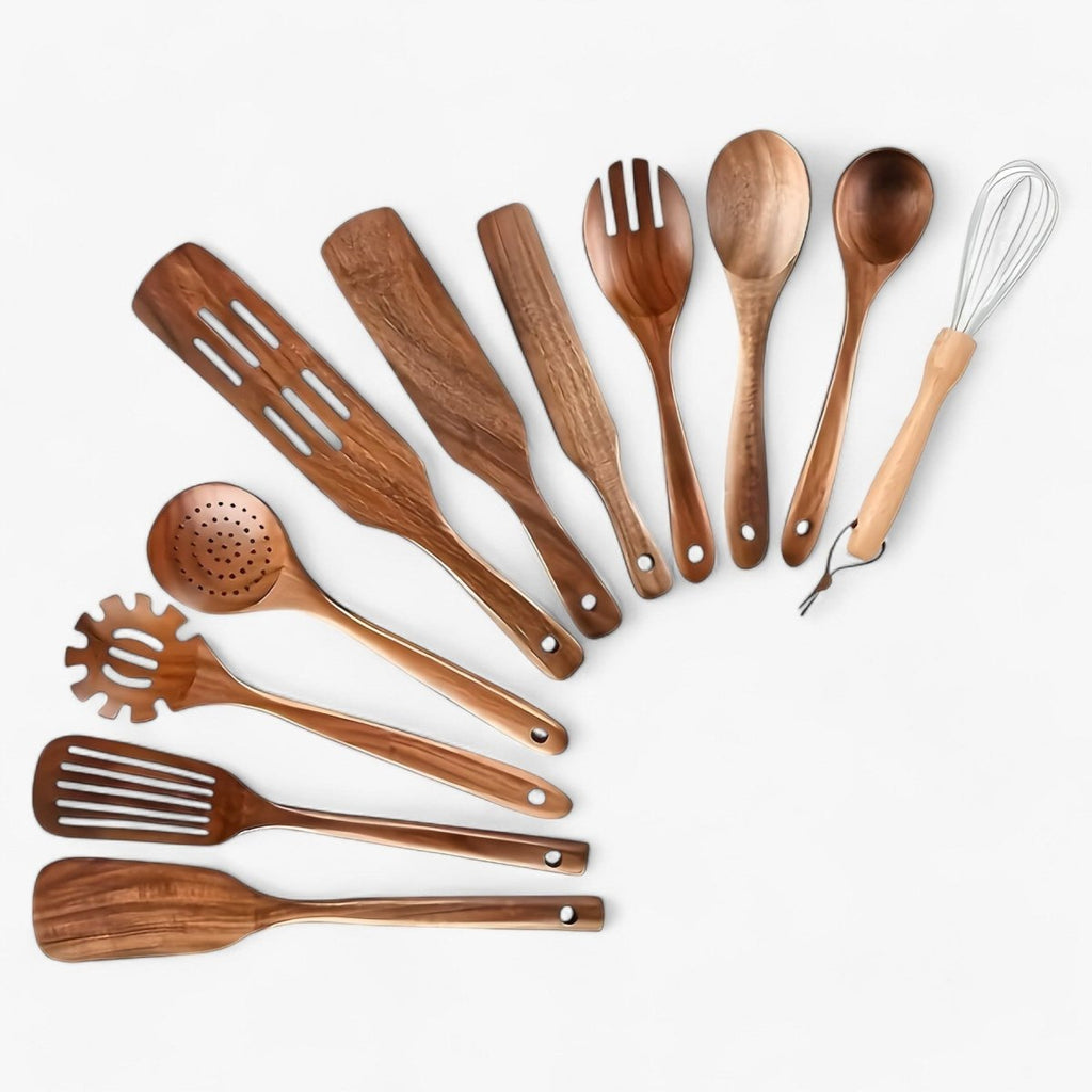 Skanto | Ensemble de cuisine en bois résistant à la chaleur - WoodChef