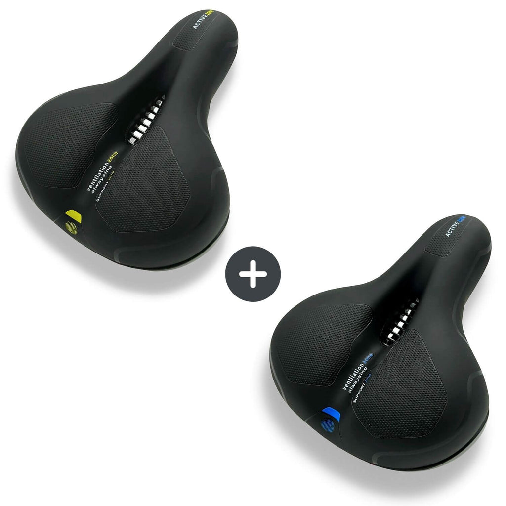 Sandsberg | Selle de vélo CloudComfort Pro | Mousse à mémoire soulageant la pression | Noir