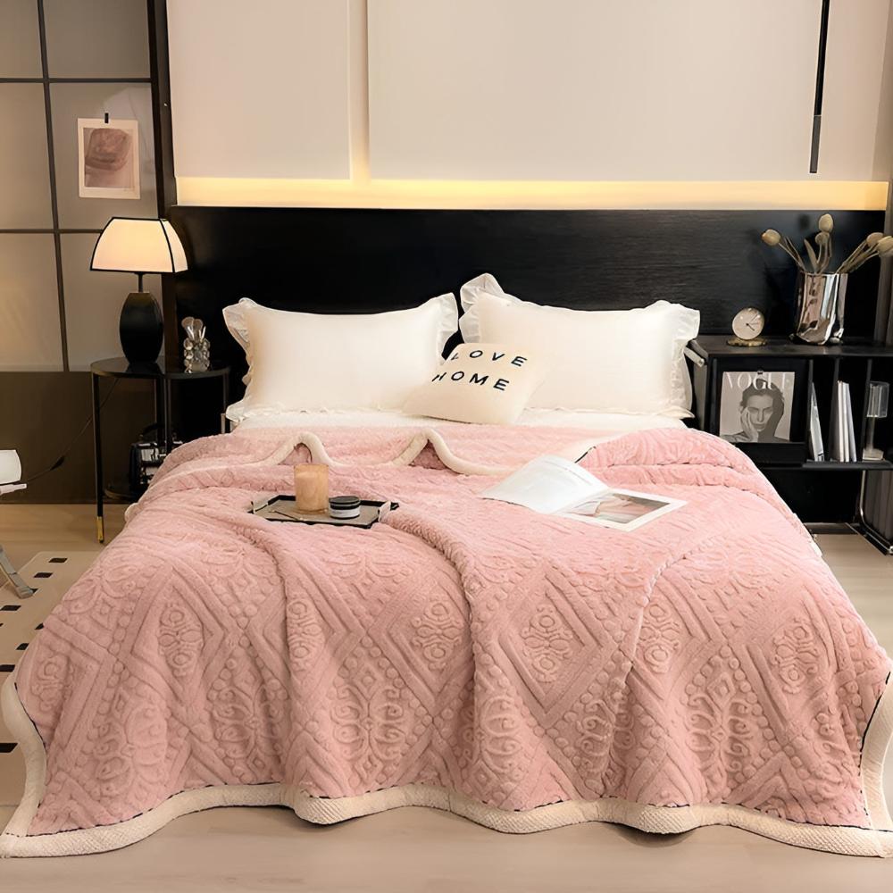 Couverture Sherpa Mandala en Velours
