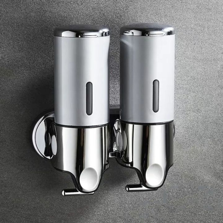 Distributeur de savon mural | Acier inoxydable & ABS | Design moderne | Gain de place & Rechargeable