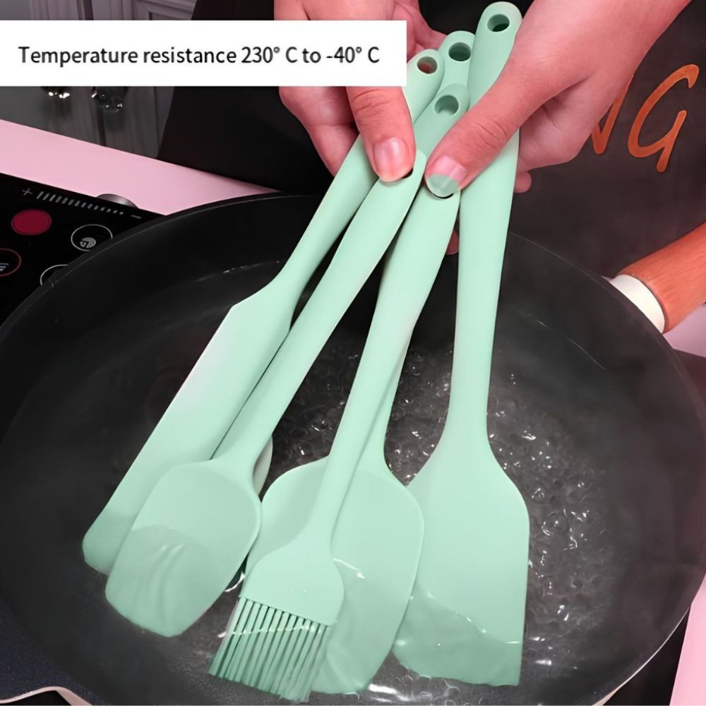 Ensemble de Spatules en Silicone Flexible | Ensemble de 6 Pièces