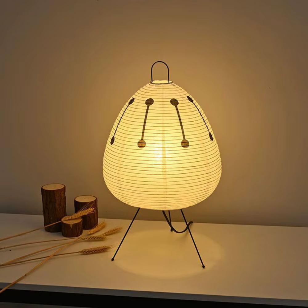 Lampe sur Pied Moderne Zylyn - Lampe Minimaliste en Papier de Riz Japonais pour Salon