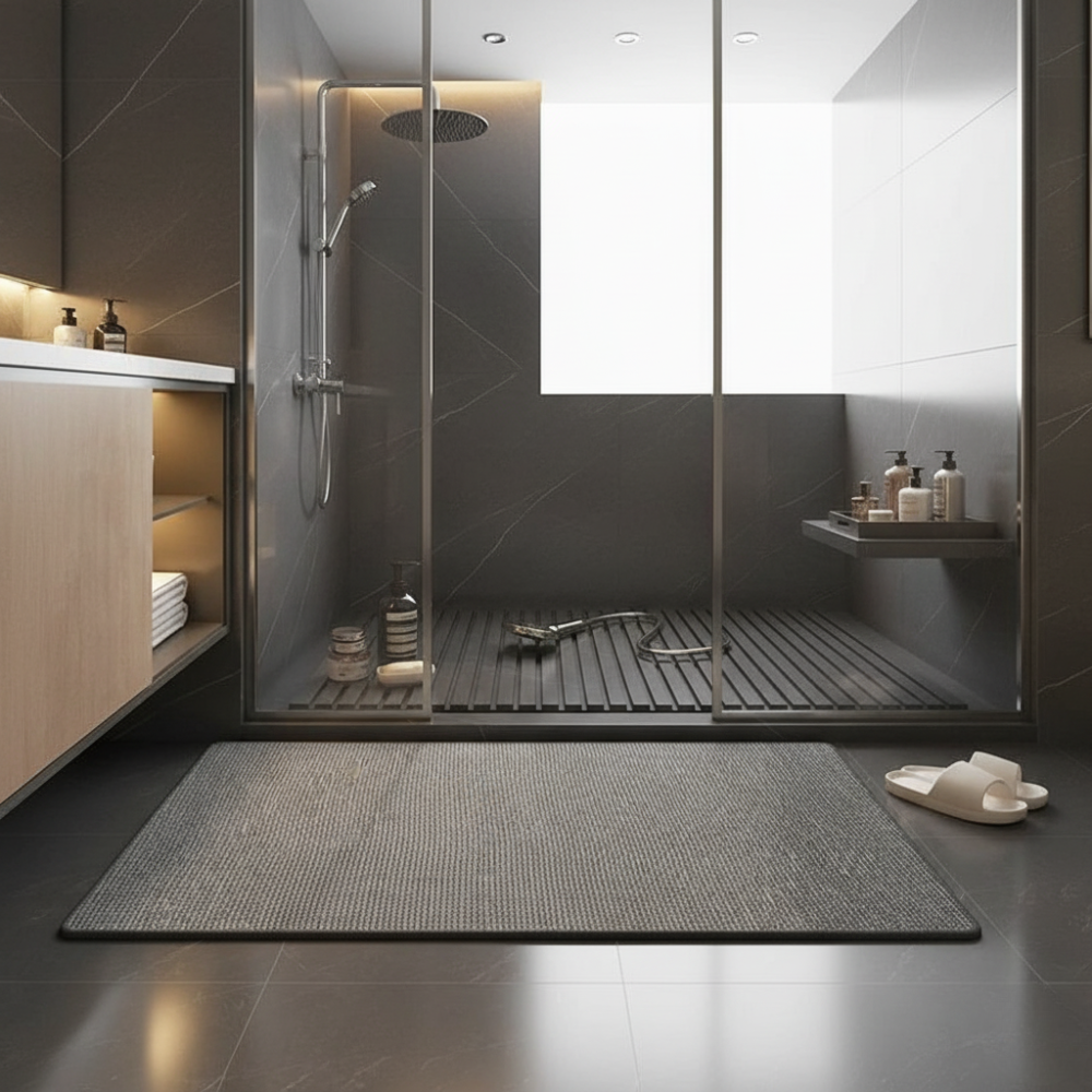 Tapis de Salle de Bain Premium Antidérapant | Tapis de Bain Lavable et Absorbant pour Sols de Salle de Bain