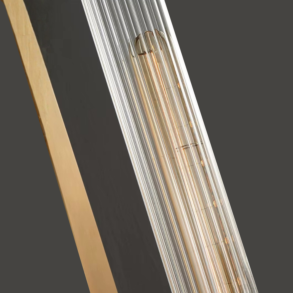 Applique Murale Moderne Clarion - Éclairage Élégant en Verre Flûté et Fer
