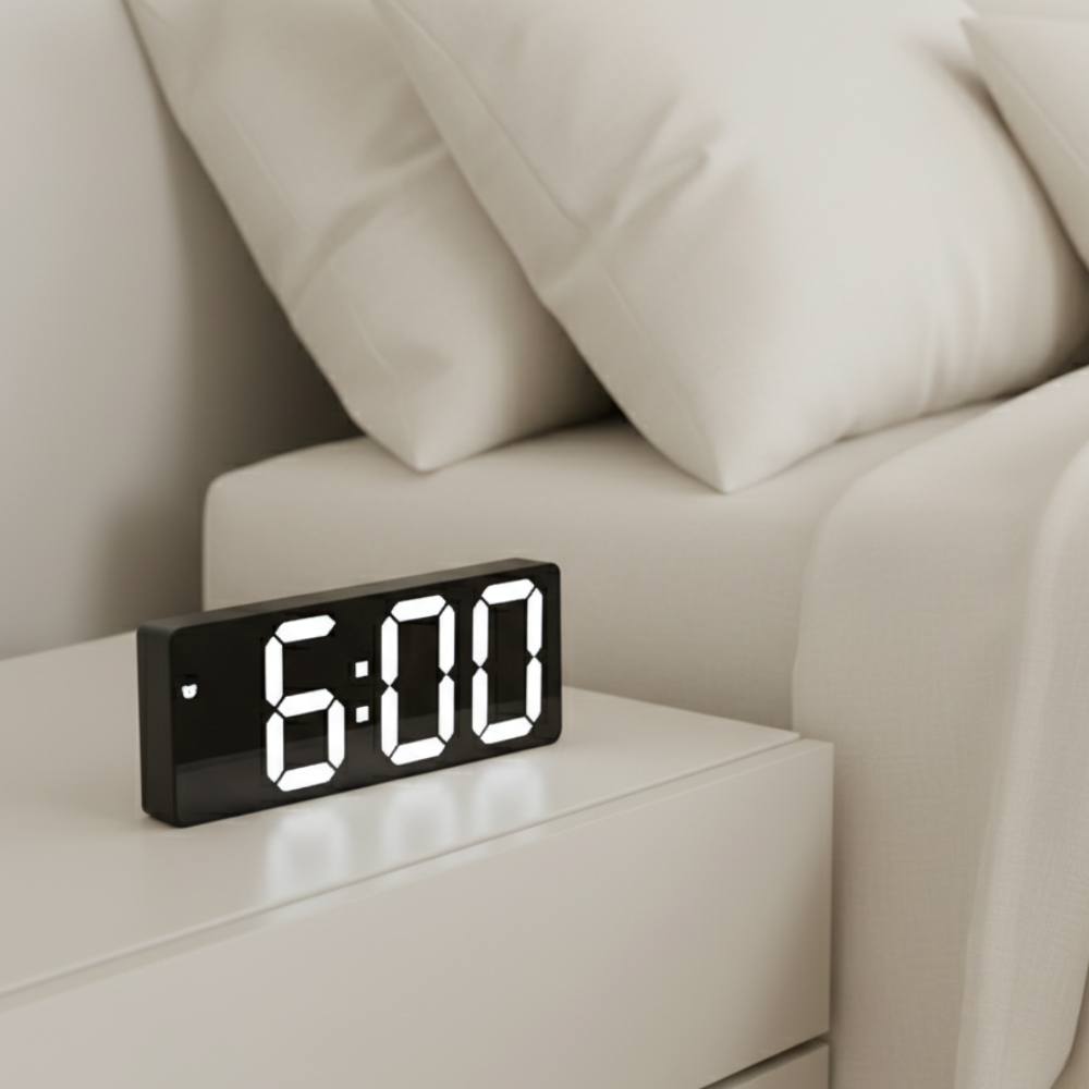 NovaClock - Réveil numérique avec affichage LED de l'heure et de la température pour la chambre