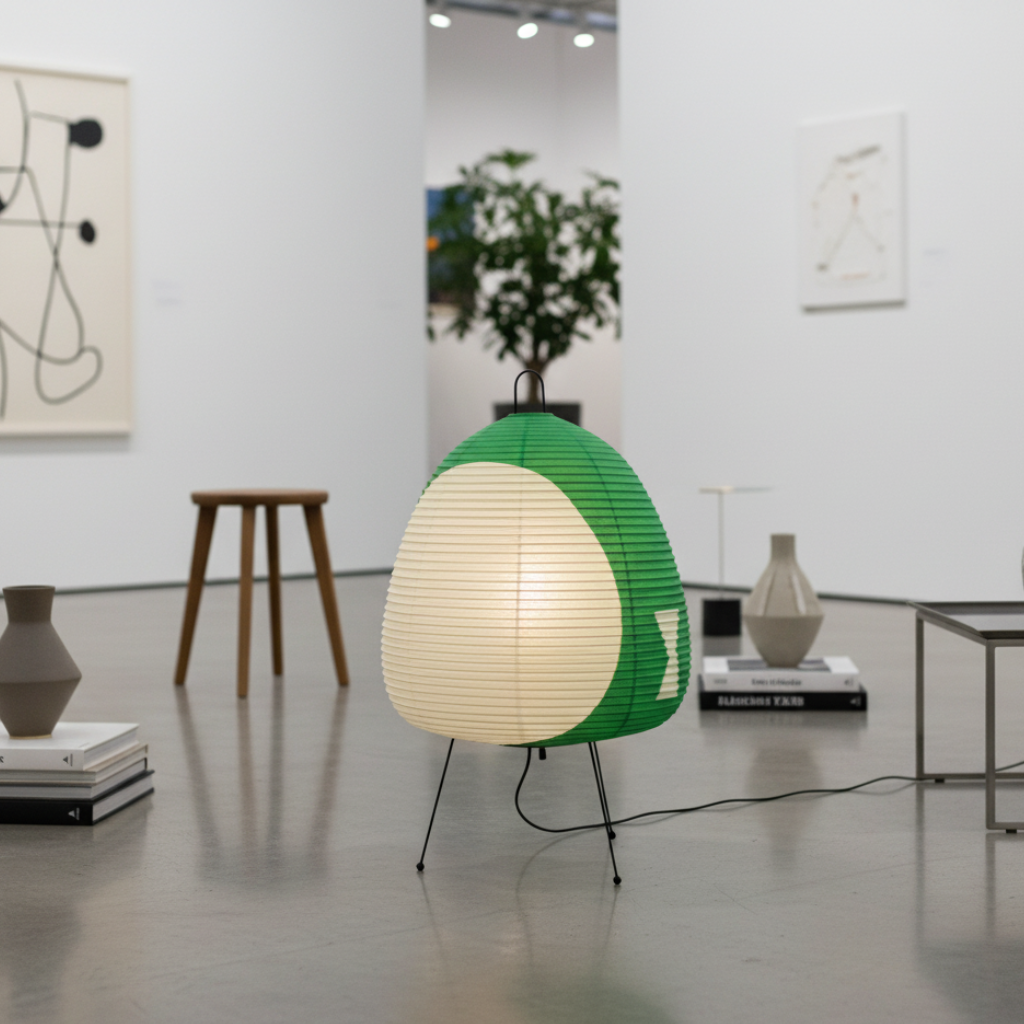 Yunari Haze - Lampe de sol et de table en papier de riz Wabi-Sabi pour une ambiance chaleureuse