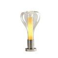 Lampe de table d'ambiance avec lumière LED – design en verre créatif