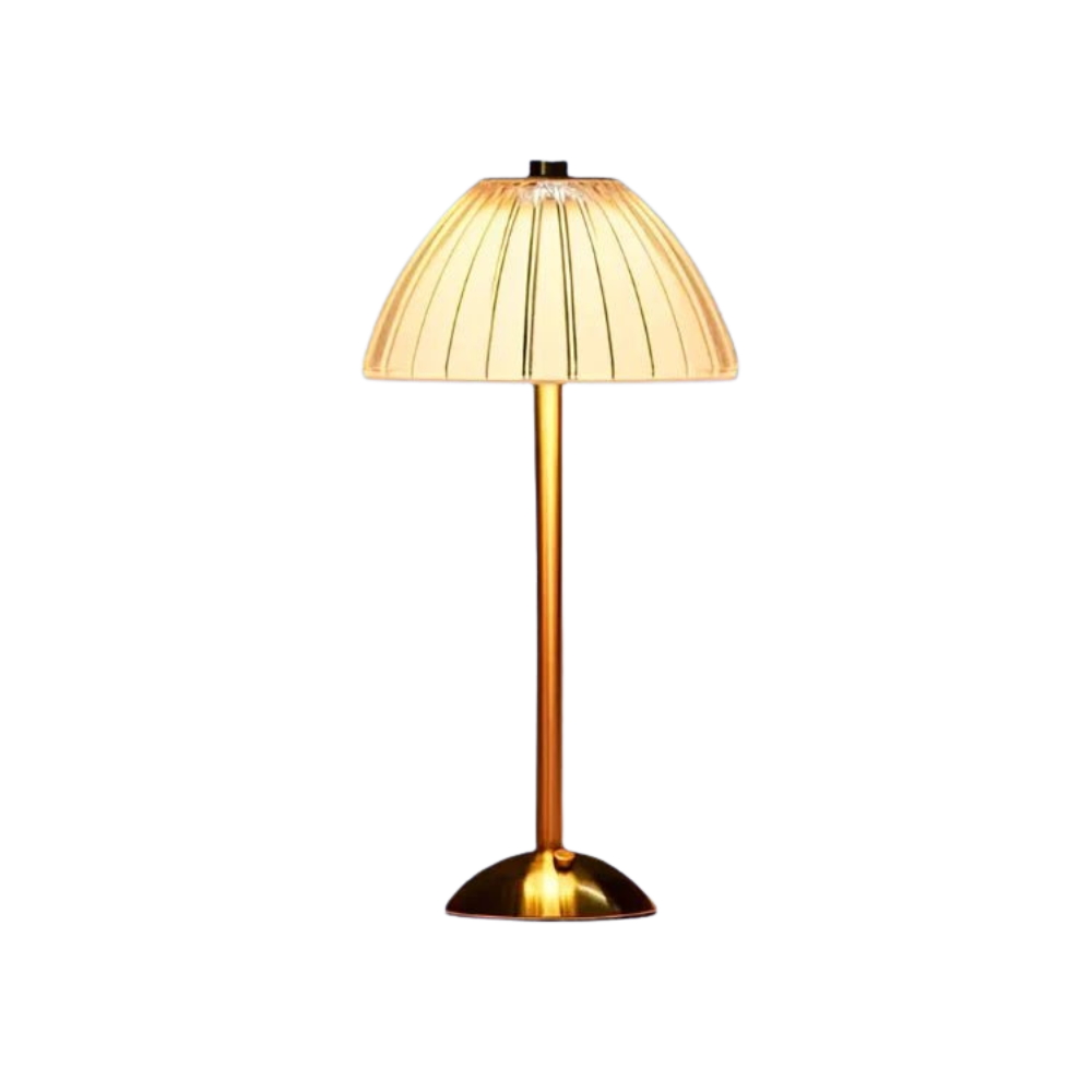 Lampe de table sans fil en cristal et métal – lampe LED élégante