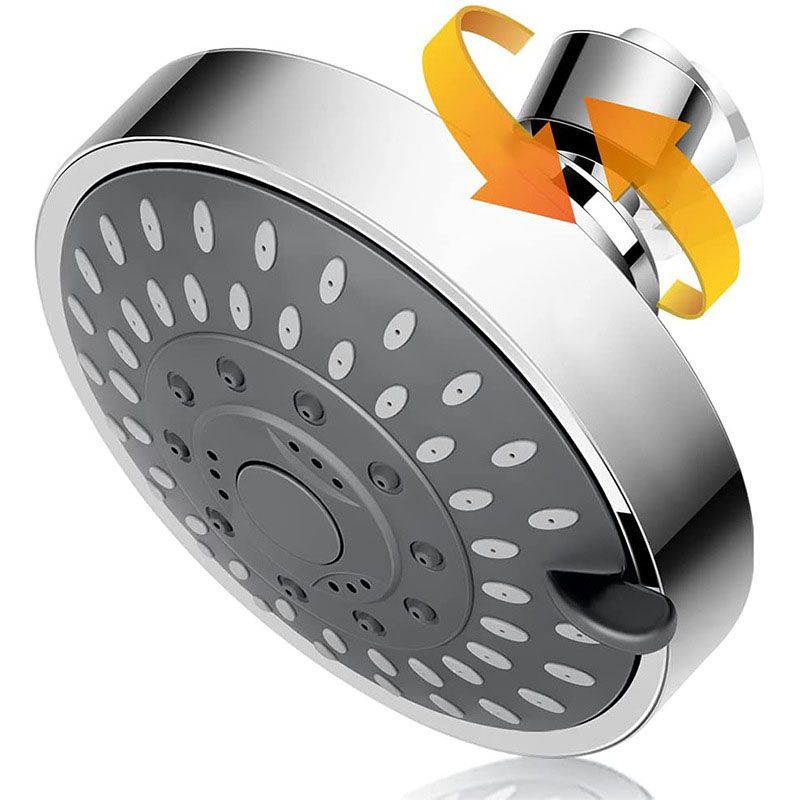 Douchette ronde en argent moderne et auto-nettoyante