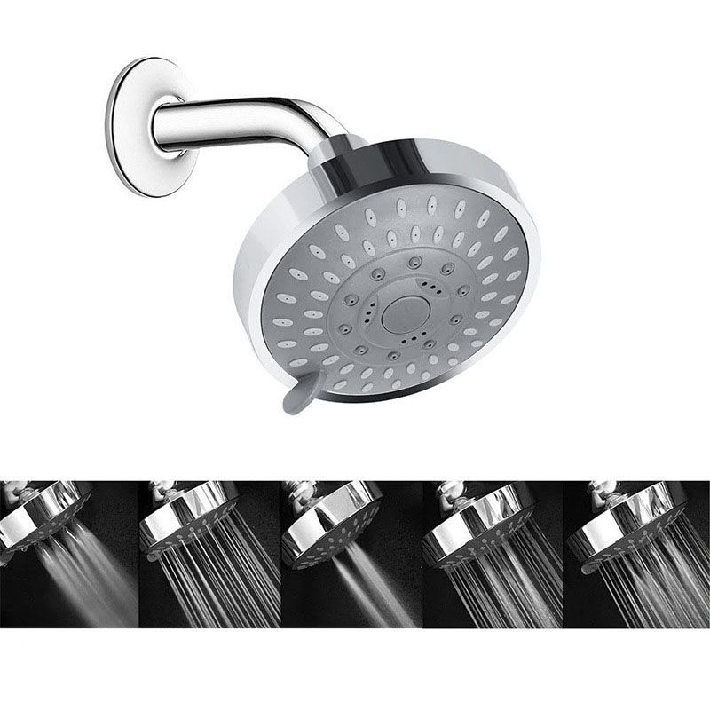 Douchette ronde en argent moderne et auto-nettoyante