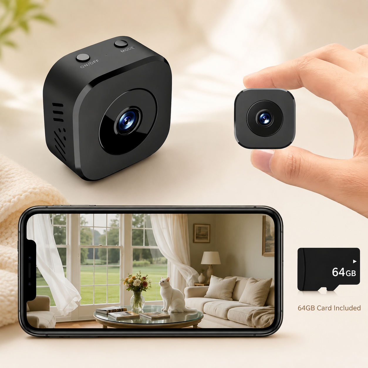 Caméra de surveillance WLAN avec vision nocturne 1080P