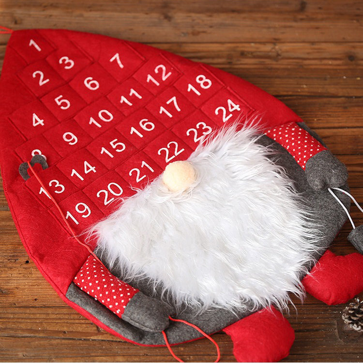 Calendrier de compte à rebours de Noël avec pendentif Santa - Cadeau de Noël
