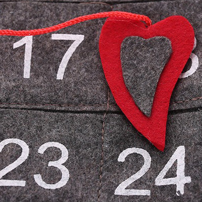 Calendrier de compte à rebours de Noël avec pendentif Santa - Cadeau de Noël