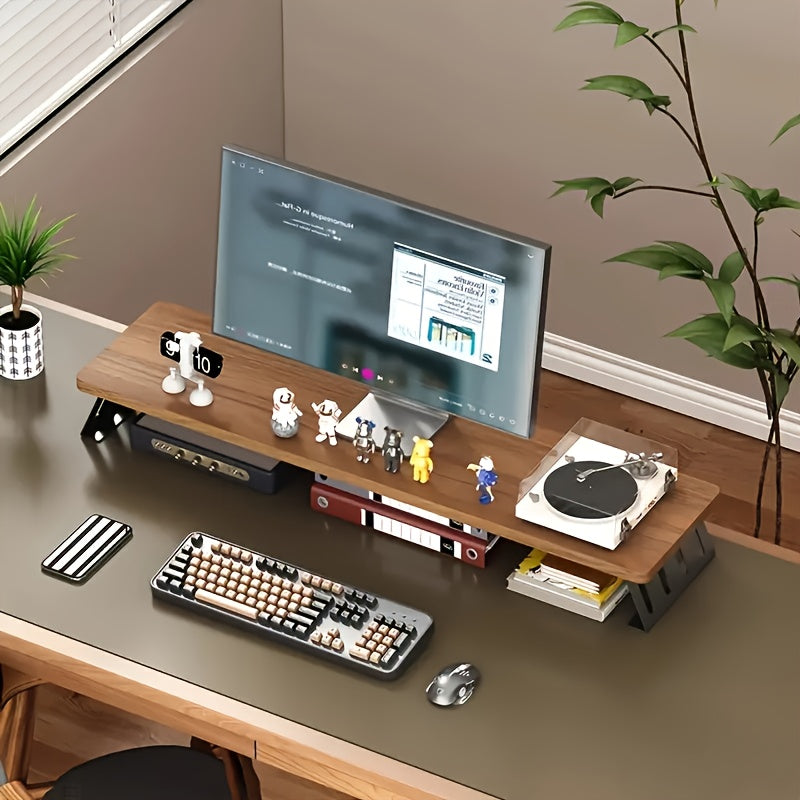 POSTUREPRO - Support d'écran en bois gain de place pour bureau à domicile et utilisation de portable