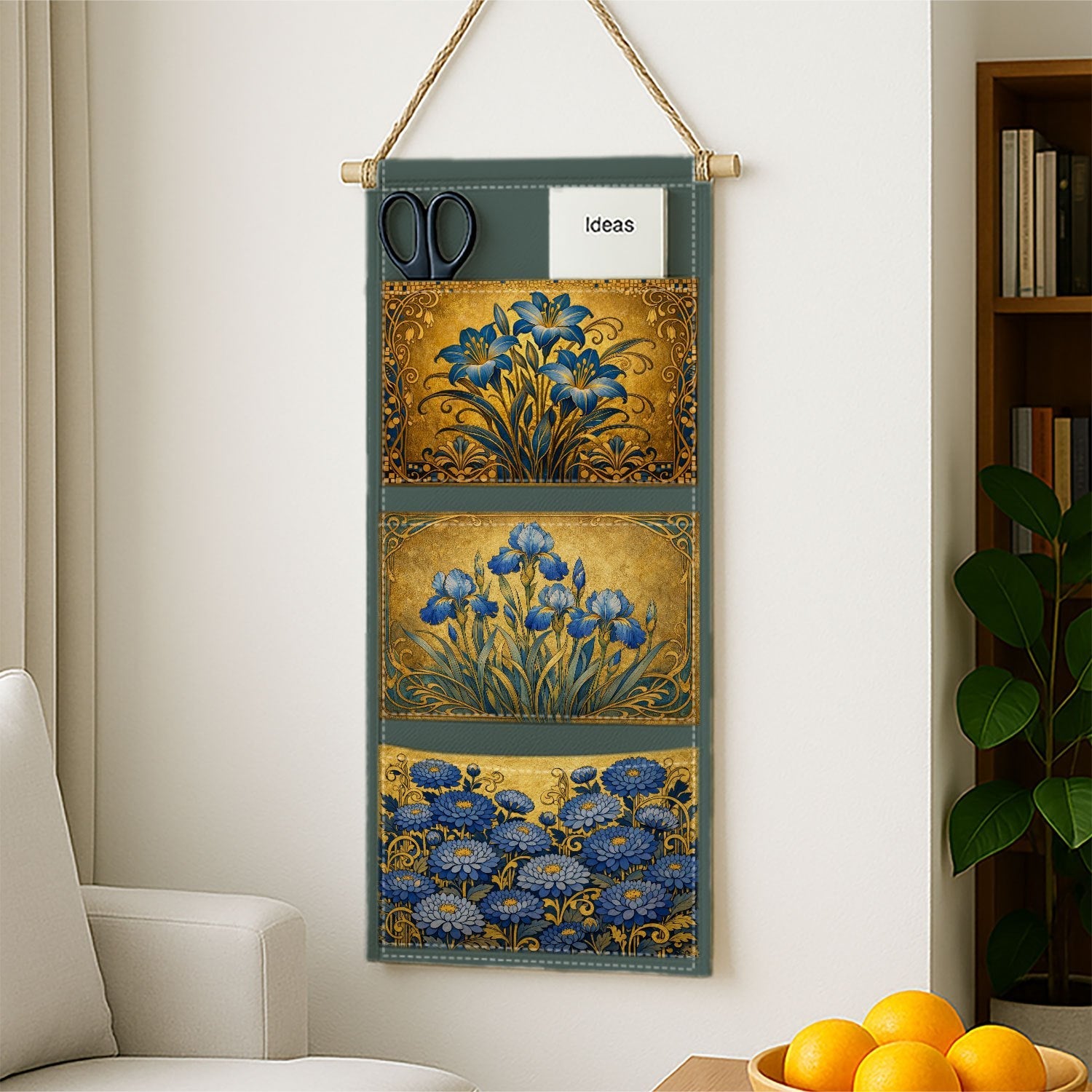 IRISPOUCH – Organisateur Suspendu Floral Vintage pour un Rangement Élégant