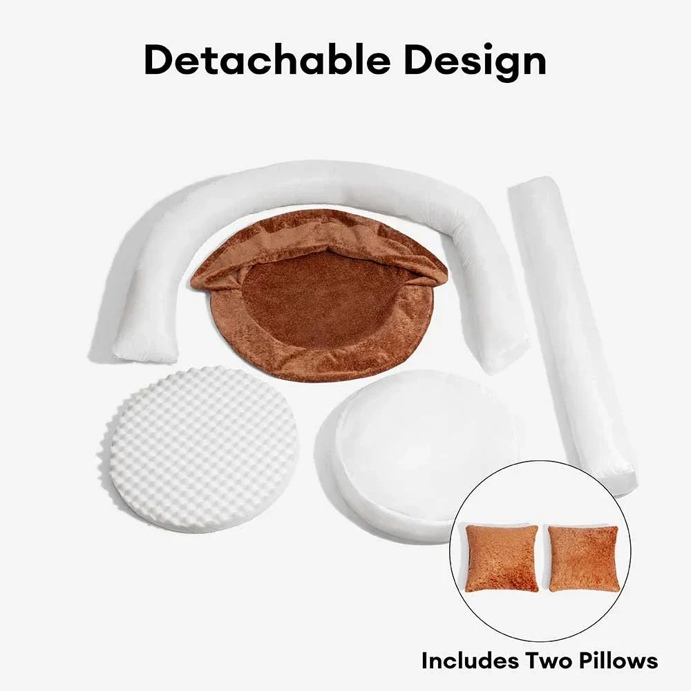 DREAMTAIL – Lit pour animaux en forme de donut avec coussin pour un confort quotidien