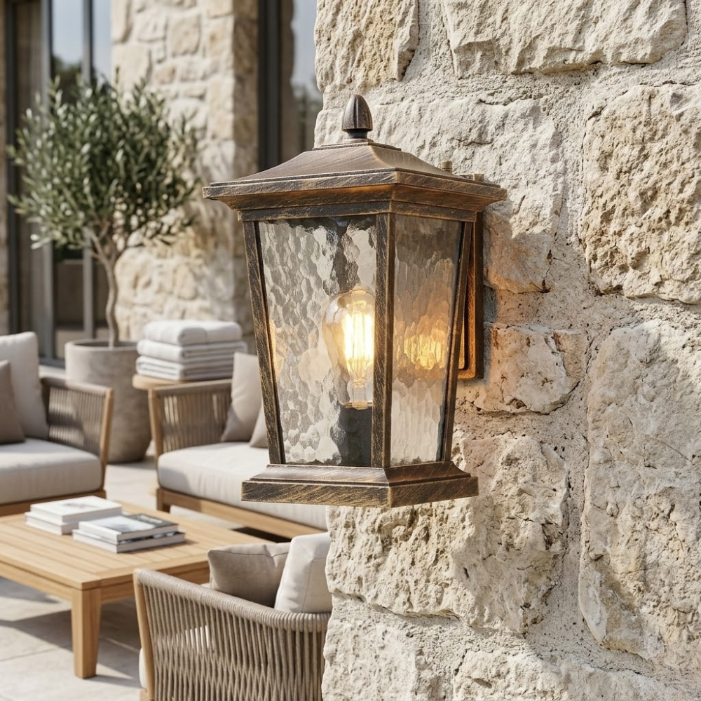 Applique Murale Extérieure Industrielle - Applique Murale LED en Aluminium Étanche pour Patio ou Porche
