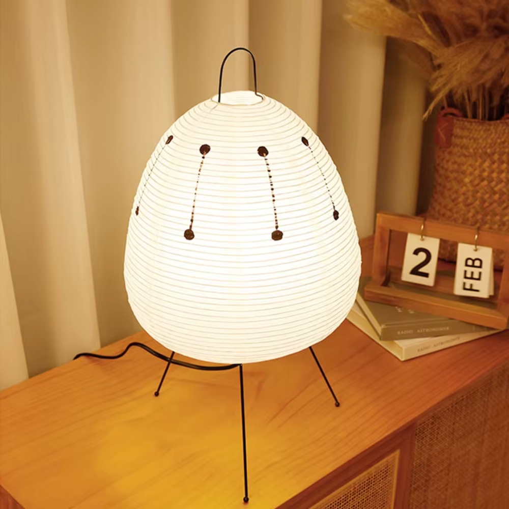Lampe sur Pied Moderne Zylyn - Lampe Minimaliste en Papier de Riz Japonais pour Salon