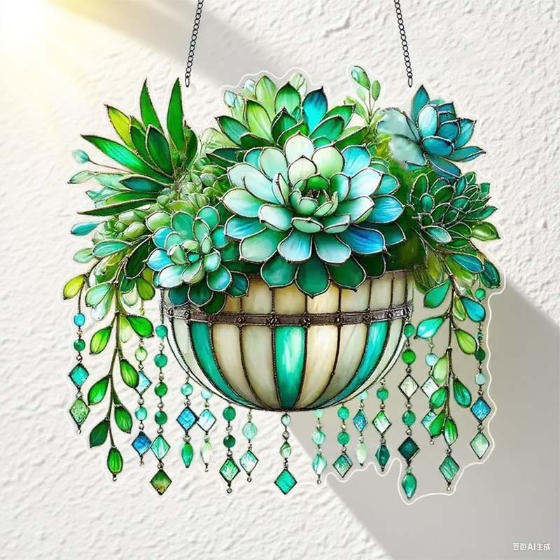 1+1 GRATUIT | LeafGlow™ | Pendentif de Plante en Acrylique Vert