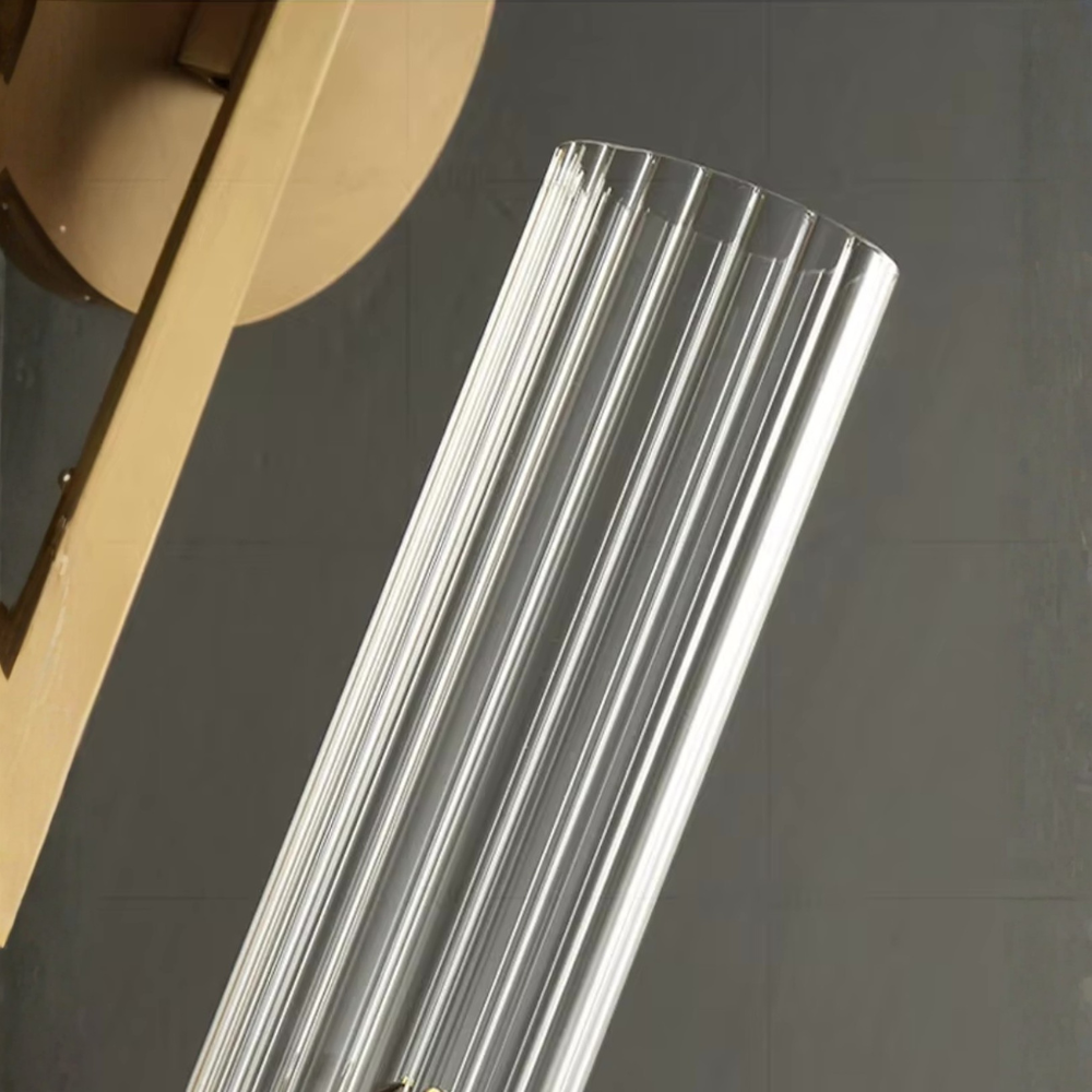 Applique Murale Moderne Clarion - Éclairage Élégant en Verre Flûté et Fer