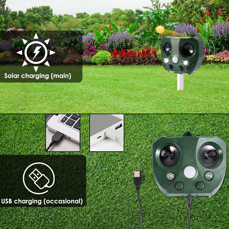Skanto | Répulsif Ultrasonique pour Oiseaux, Alimenté par Énergie Solaire
