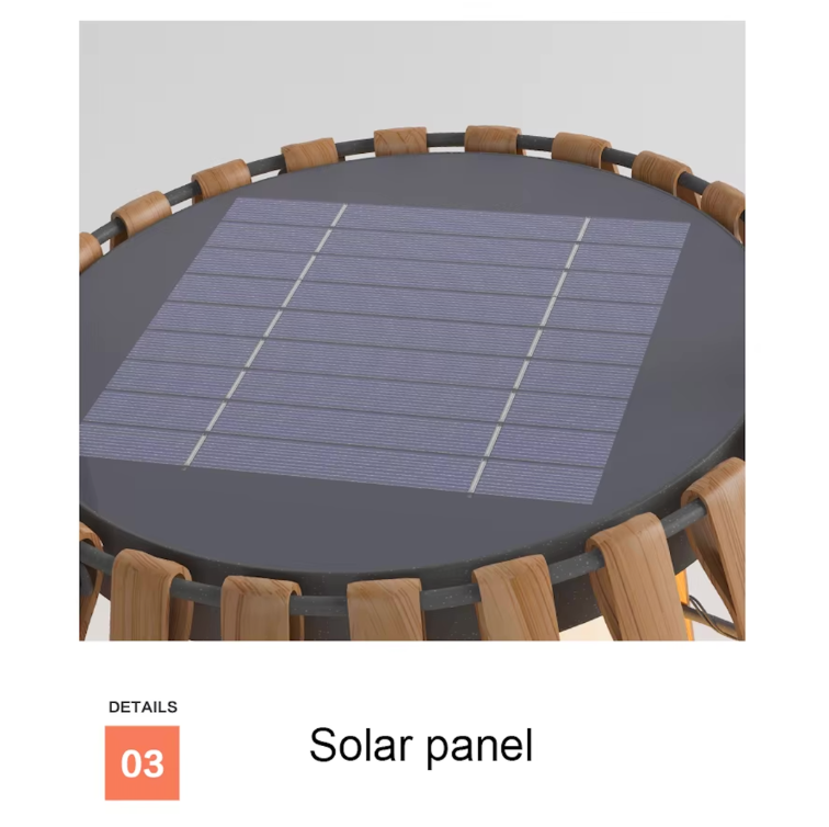 Lampe de sol en rotin solaire d'extérieur | Décoration d'éclairage de patio et de jardin imperméable tissée à la main