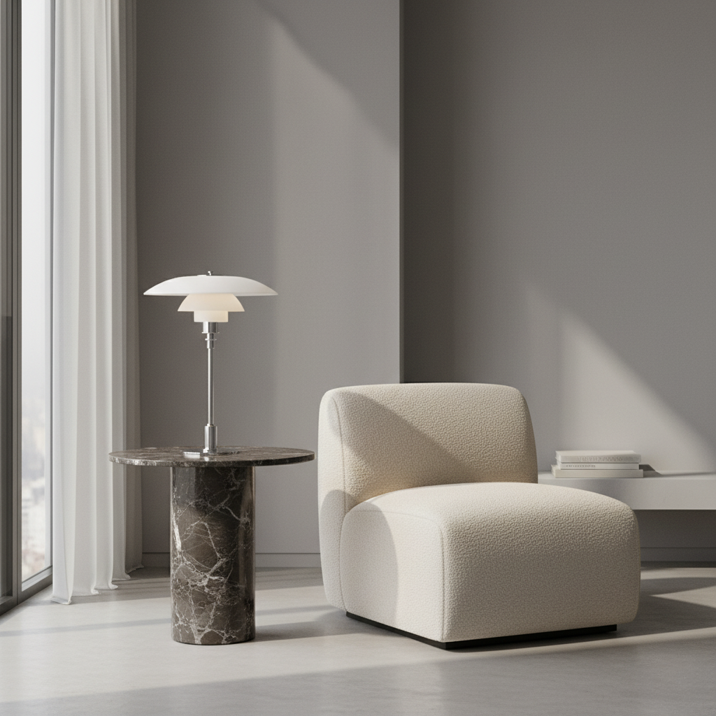 Lampe de Table en Verre de Style Scandinave - Éclairage Minimaliste LED de Chevet et de Bureau