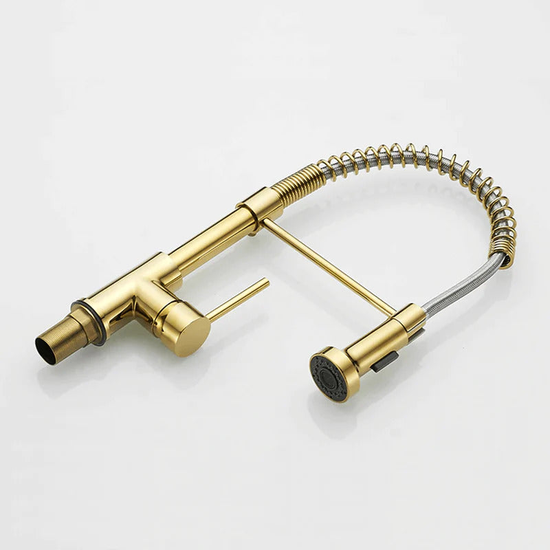 Robinet de cuisine moderne avec tête de douche à ressort extensible