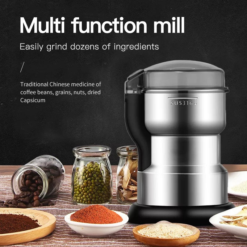 Moulin à café électrique en acier inoxydable 400W