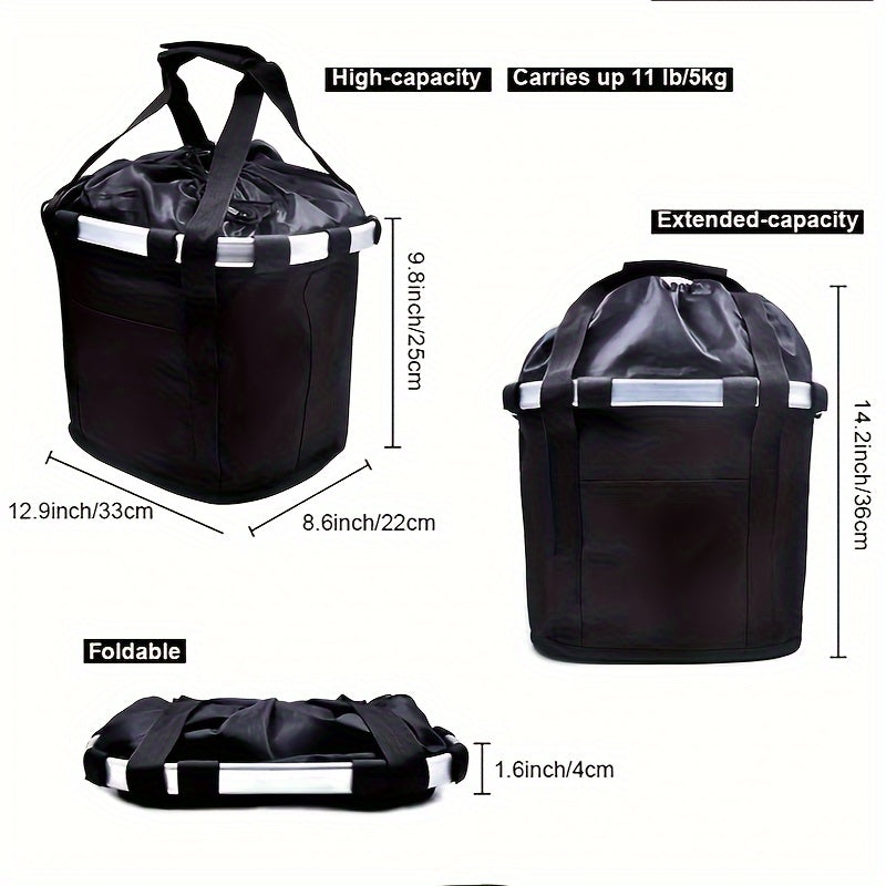 Panier de vélo pliable – Haute capacité et solide capacité de charge pour vélos et animaux