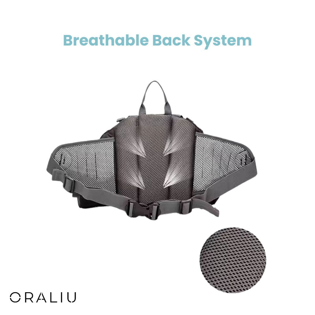 Sac banane de randonnée imperméable – Sac à taille de 5L avec poches zippées pour promenades et aventures en plein air