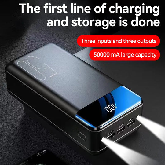 Batterie Externe Voltaro 50.000 mAh | Charge Ultra-Rapide | Pour Ordinateur Portable, Tablette & Smartphone | Compacte & Extrêmement Puissante