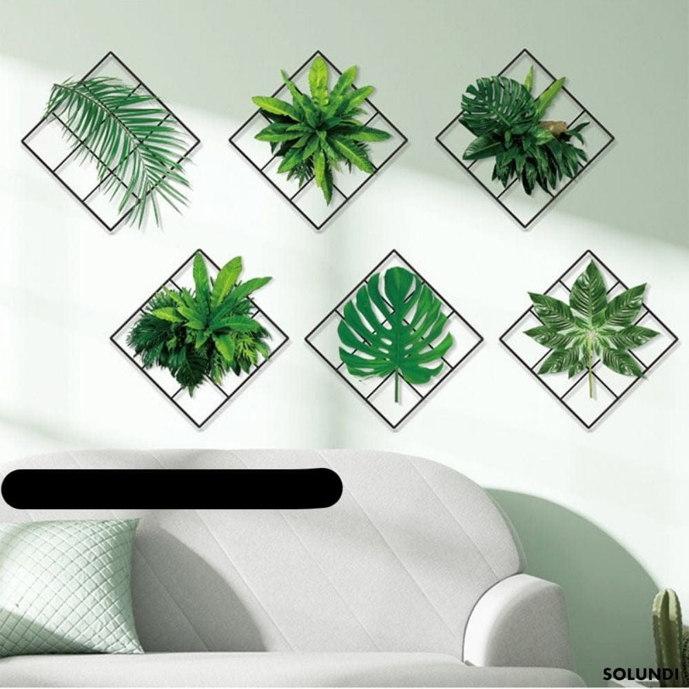 50% DE RÉDUCTION  |  Autocollants muraux 3D de plantes vertes