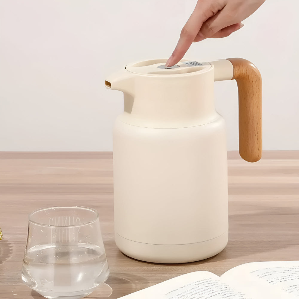 Carafe Thermique Classique avec Poignée en Bois